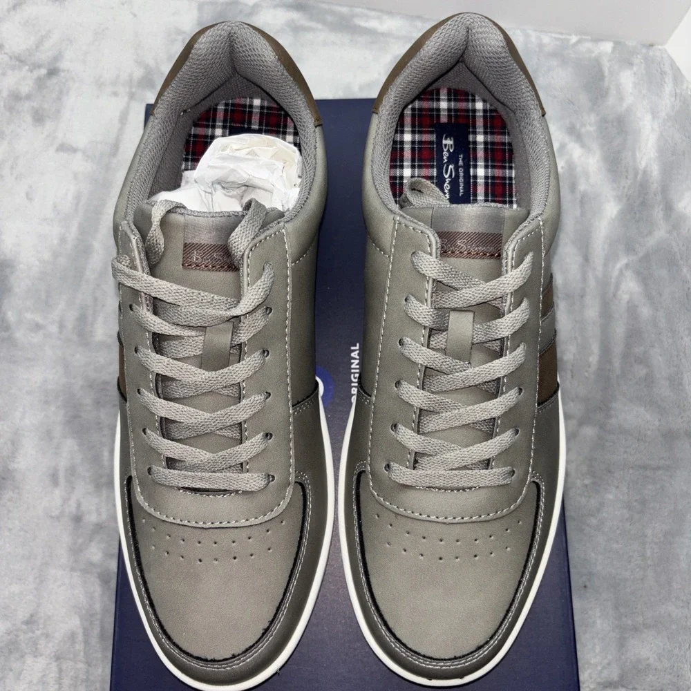 Ben Sherman Hyde Men's Oxford warm Gray 9.5‎